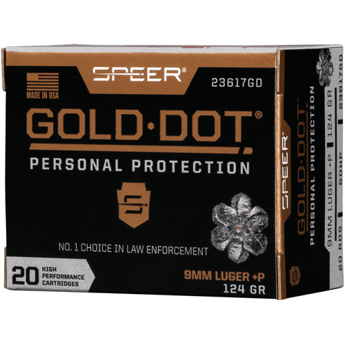 SPEER GOLD DOT 9MM LUGER +P