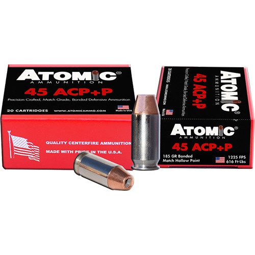 ATOMIC 45 ACP +P 185GR BONDED