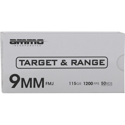 AMMO INC 9MM LUGER 115GR FMJ
