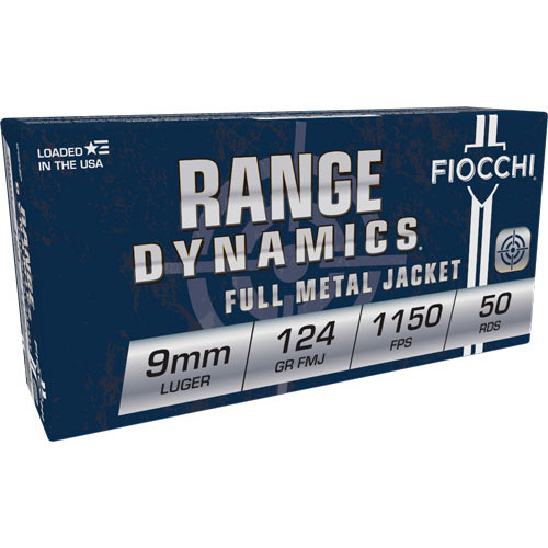 FIOCCHI 9MM LUGER 124GR FMJ