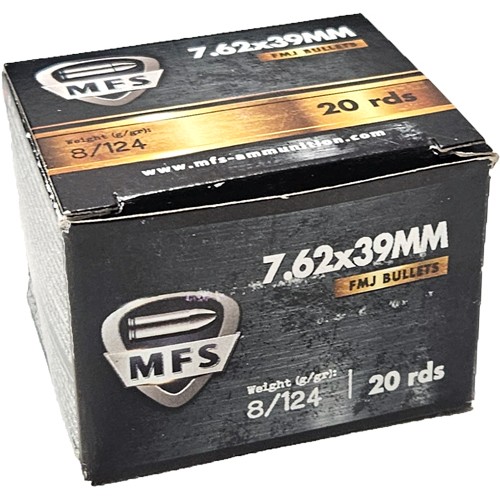 MFS 7.62X39 124GR FMJ