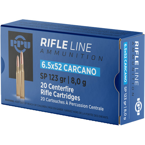 PPU 6.5X52 CARCANO 123GR JSP