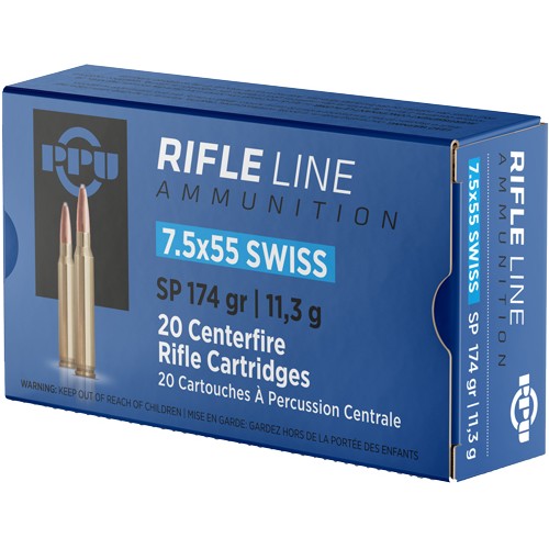 PPU 7.5X55 SWISS 174GR JSP