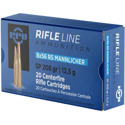 PPU 8X56R MANNLICHER 208GR JSP