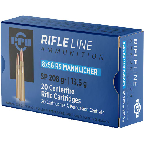 PPU 8X56R MANNLICHER 208GR JSP