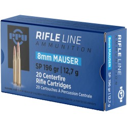 PPU 8MM MAUSER 196GR JSP