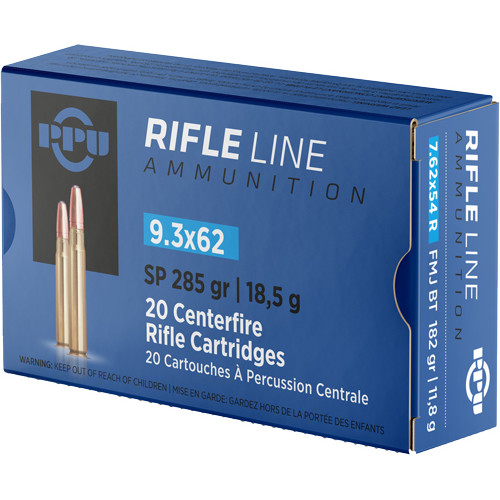 PPU 9.3X62MM 285GR JSP